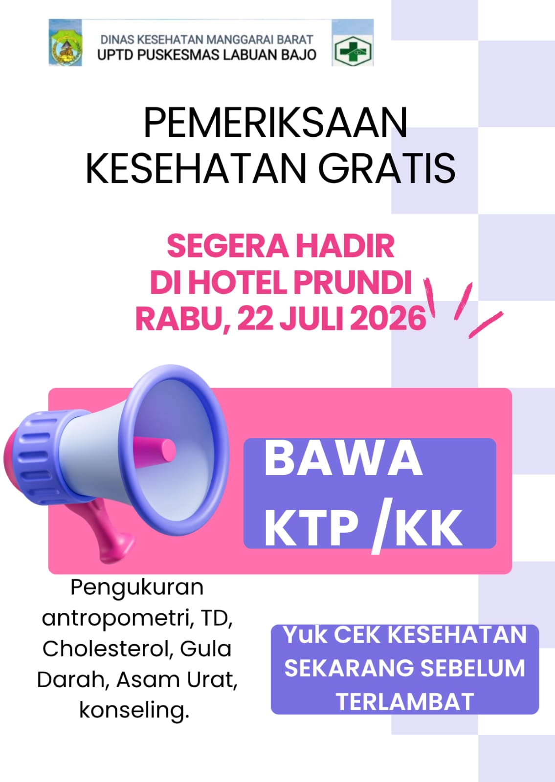 BERITA TERKINI CEK KESEHATAN GRATIS
